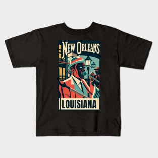 A Vintage Travel Art of New Orleans - Louisiana - US Kids T-Shirt